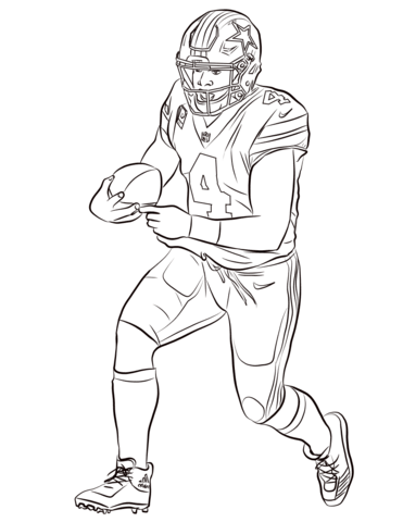 Dak Prescott Coloring Page